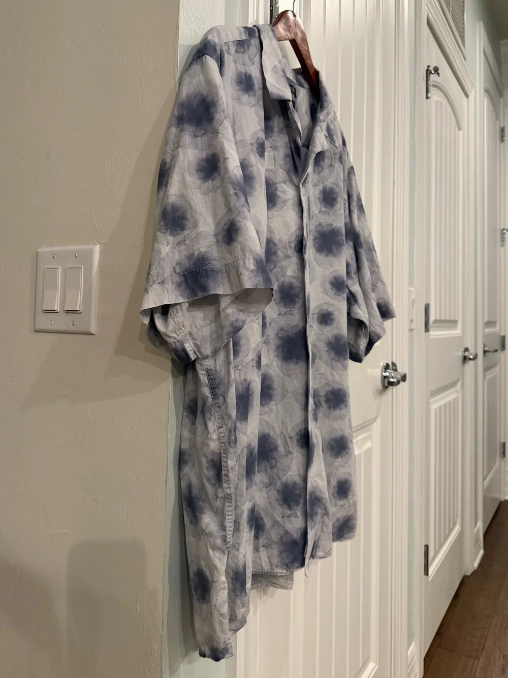 Banana Republic XXL Tall Organic Cotton Floral Print Camp Collar Shirt